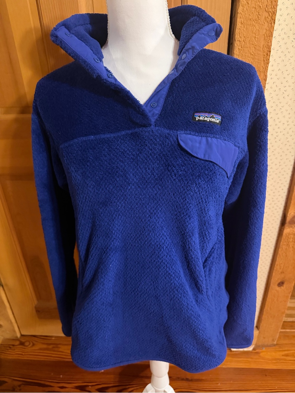 Patagonia Women's Blue Re-Tool Snap T Fleece Pullover